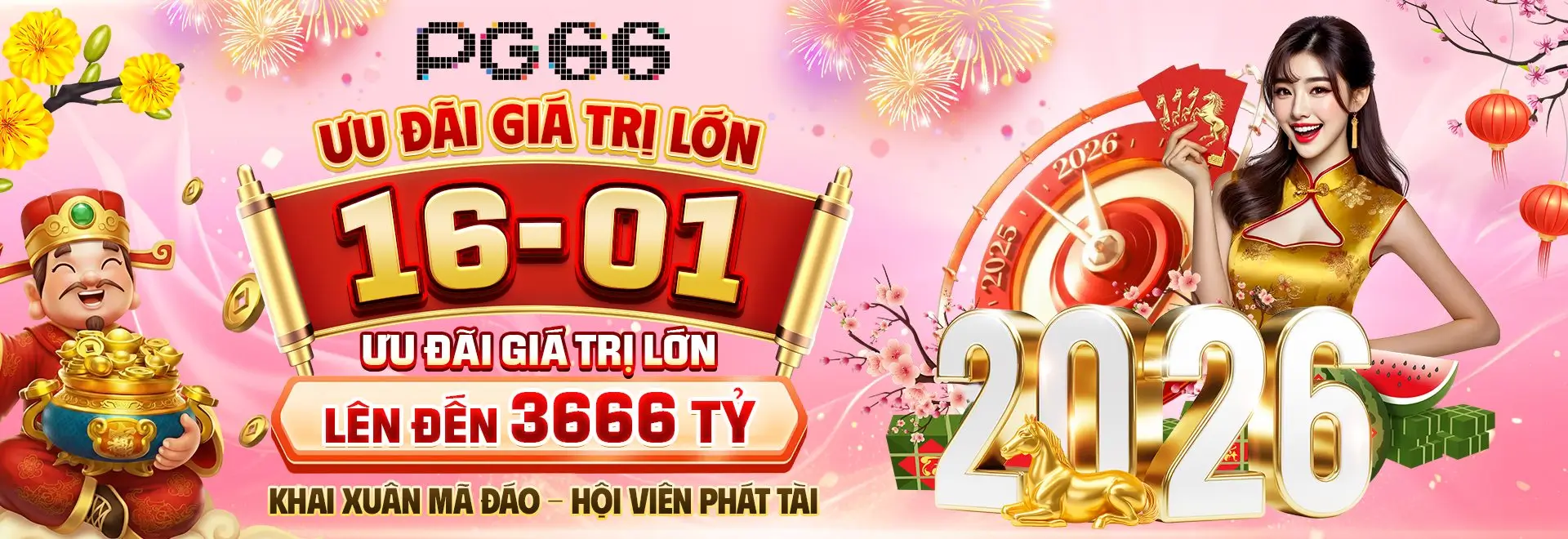 PG66 ngày 16-1 ưu đãi lớn lên đến 3666 tỷ đồng